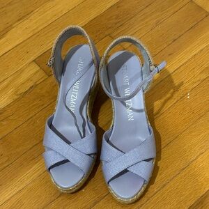 Stuart Weitzman Light Purple Espadrille Sandals
